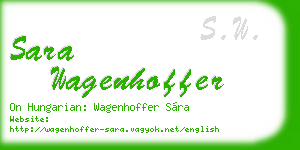 sara wagenhoffer business card