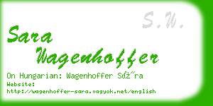 sara wagenhoffer business card
